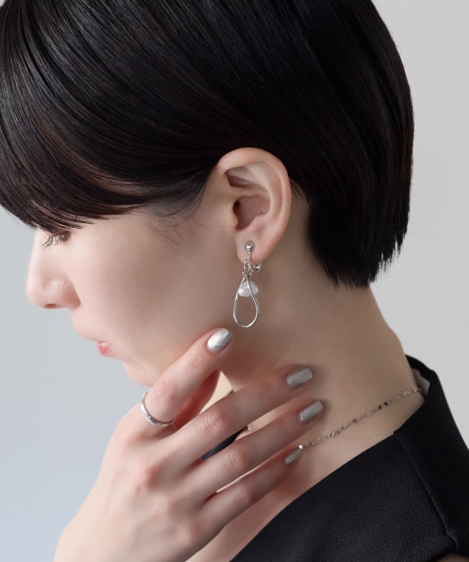 ciite' シーテ イヤリング シリコン付 デザインパール イヤリング