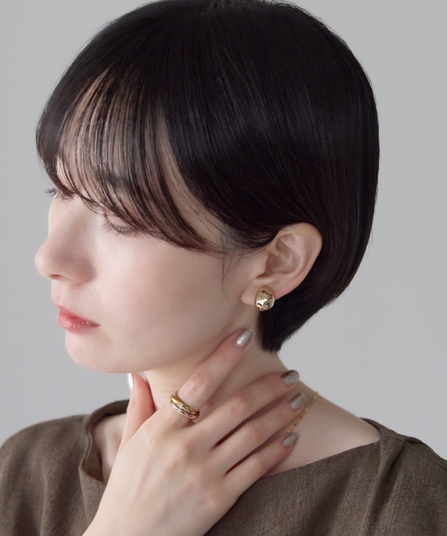 ciite' シーテ イヤリング シリコン付 デザインメタル イヤリング