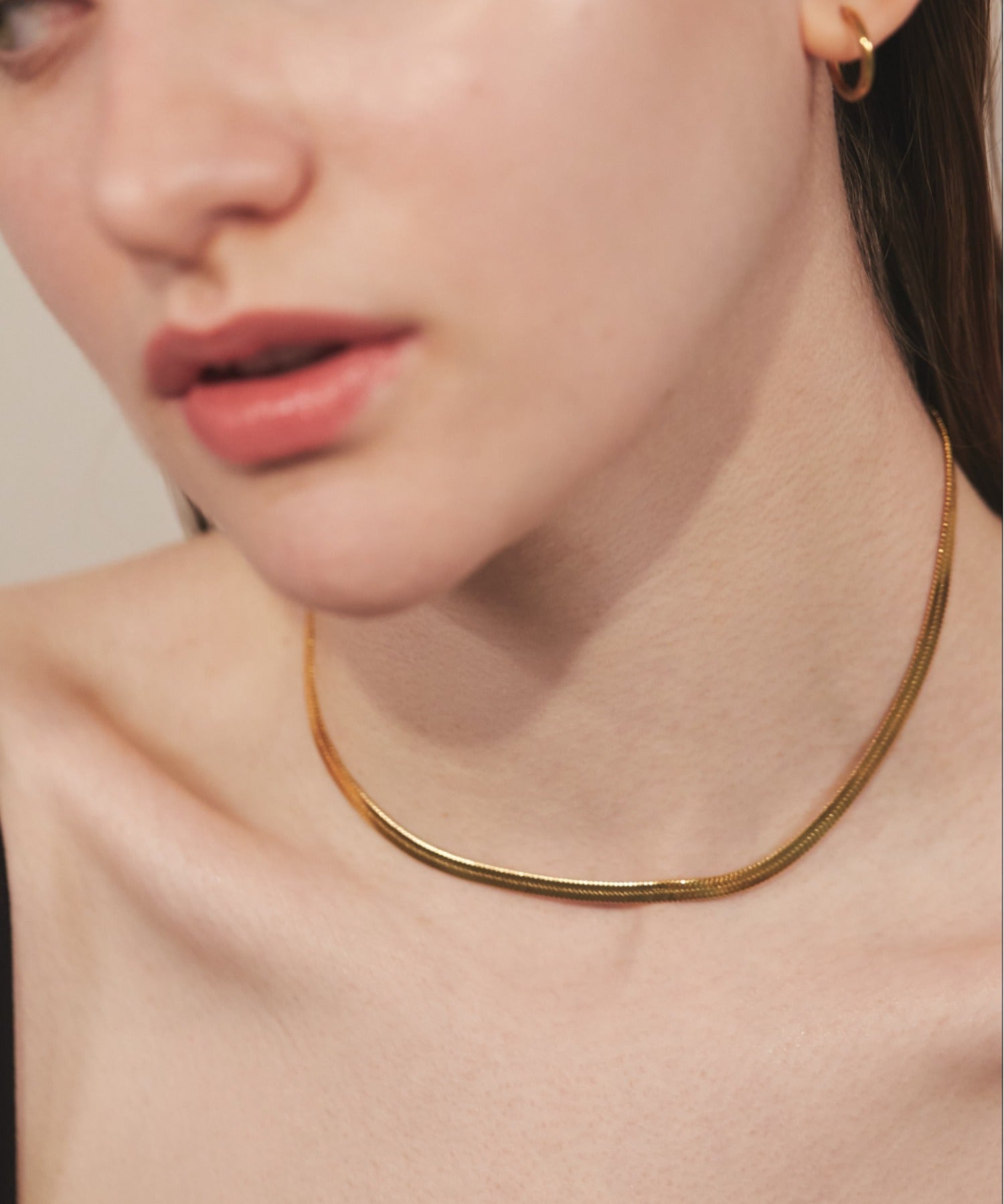 ciite' シーテ ネックレス 【 金属アレルギー対応 】 4mm スネークチェーンネックレス サージカルステンレス