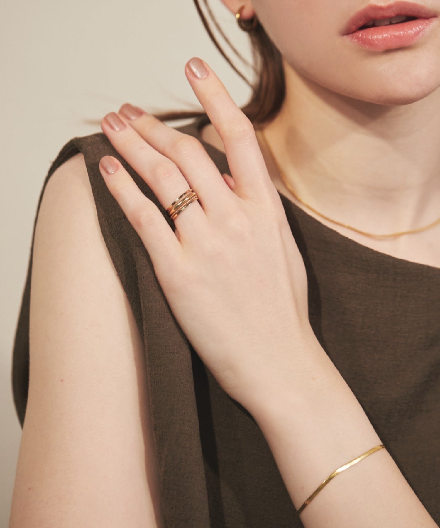 ciite' シーテ リング 【 金属アレルギー対応 】シンプルリング 4個セット サージカルステンレス