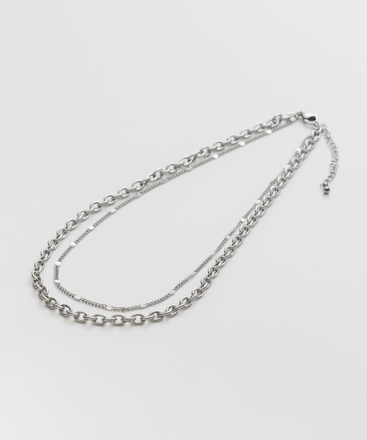 ciite' シーテ ネックレス 【 金属アレルギー対応 】 2連チェーンネックレス サージカルステンレス