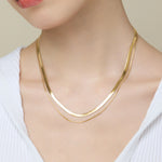 ciite' シーテ ネックレス 【 金属アレルギー対応 】 2連スネークチェーンネックレス サージカルステンレス