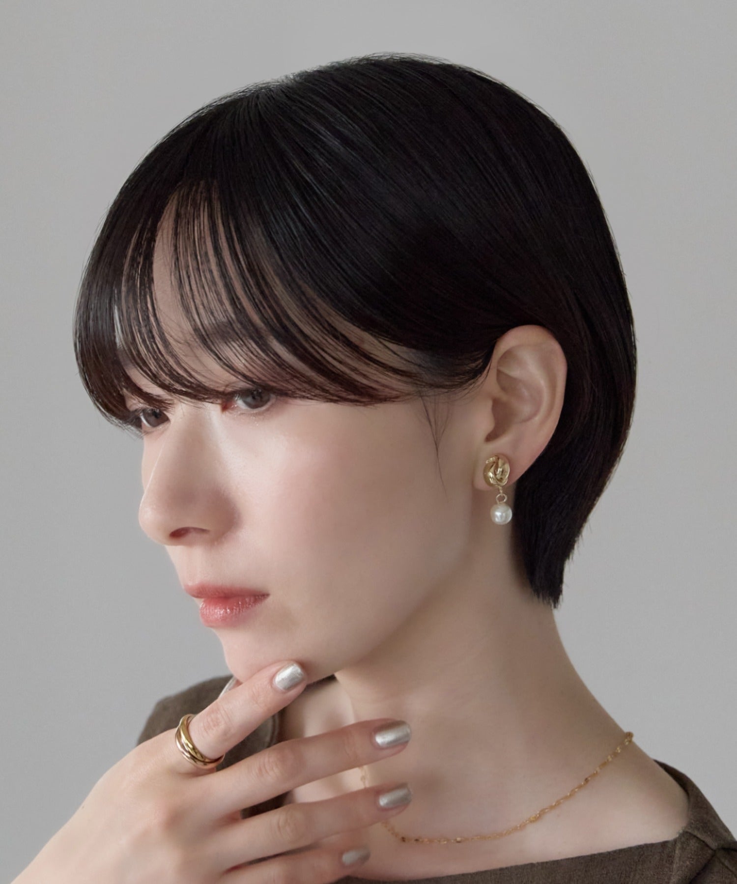 ciite' シーテ イヤリング シリコン付 デザインパール イヤリング