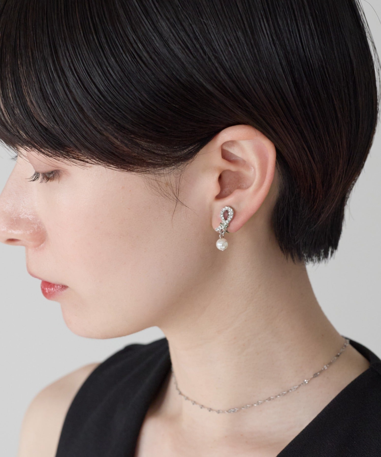ciite' シーテ イヤリング シリコン付 デザインパールビジュー イヤリング