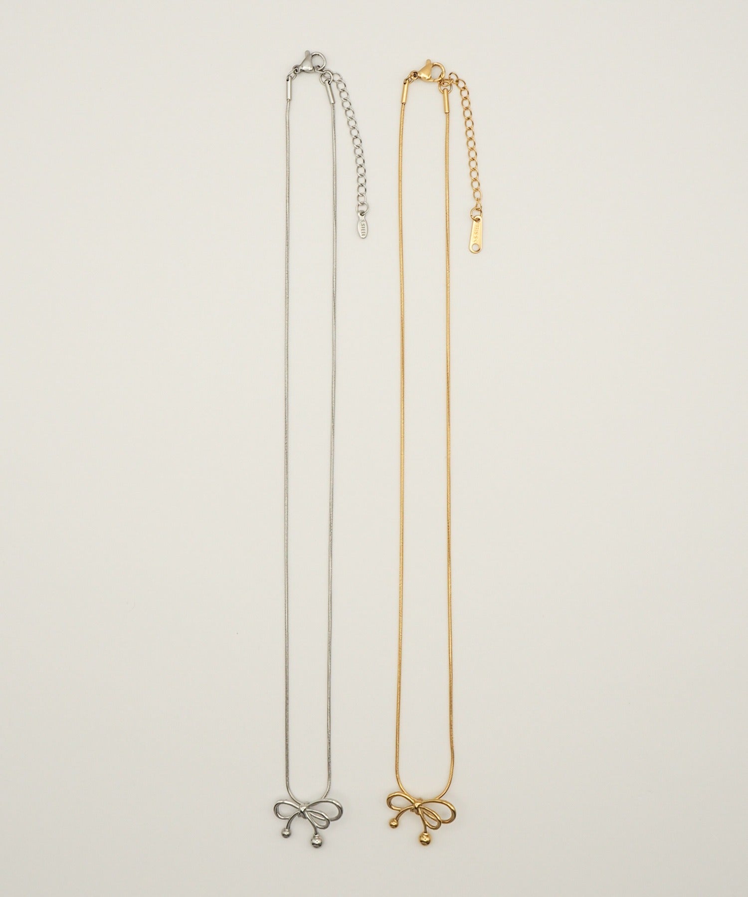 ciite' シーテ ネックレス 【 金属アレルギー対応 】 ミニリボンネックレス サージカルステンレス