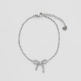 ciite' シーテ ブレスレット 【 金属アレルギー対応 】 シンプルリボン ブレスレット サージカルステンレス