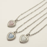 ciite' シーテ ネックレス 【 金属アレルギー対応 】 パステルカラー ハートネックレス サージカルステンレス