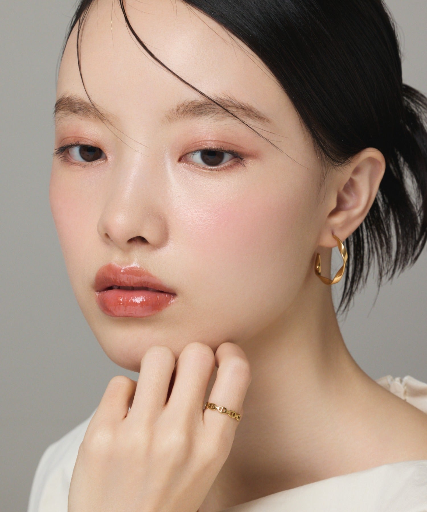 ciite' シーテ ピアス（両耳用） 【 金属アレルギー対応 】 ツイストフープピアス サージカルステンレス (両耳用)