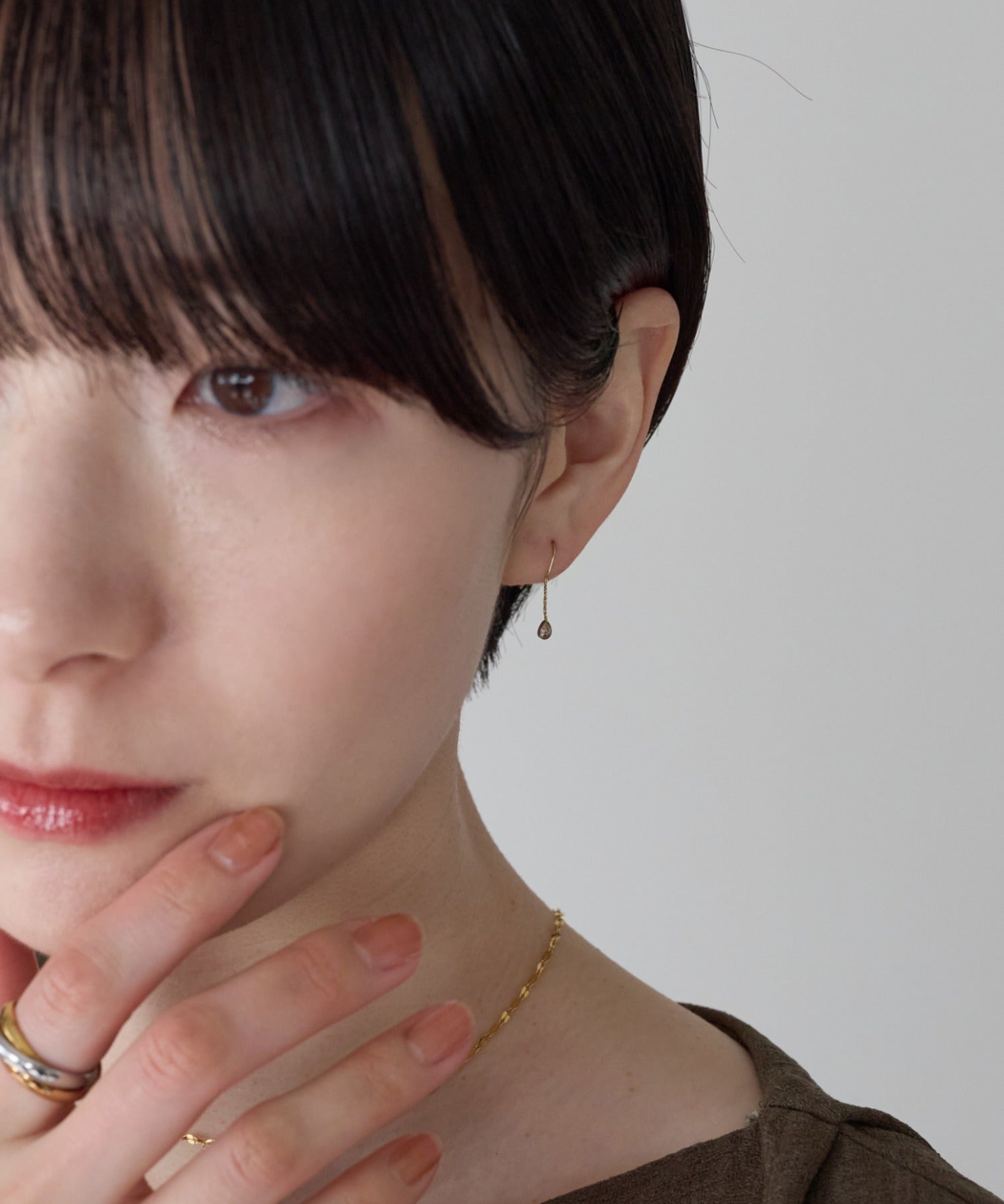 ciite' シーテ ピアス（両耳用） 【金属アレルギー対応】シズクデザインピアス（両耳用） サージカルステンレス