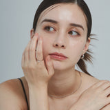 ciite' シーテ リング 【 金属アレルギー対応 】 シンプルビジューリング サージカルステンレス