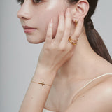 ciite' シーテ ブレスレット 【 金属アレルギー対応 】 クロスビジューブレスレット サージカルステンレス