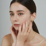 ciite' シーテ リング 【 金属アレルギー対応 】 ビジューダブルリング サージカルステンレス