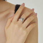 ciite' シーテ リング 【 金属アレルギー対応 】 ビッグクロスリング サージカルステンレス