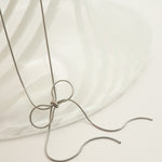 ciite' シーテ ネックレス 【 金属アレルギー対応 】 simple ribbon necklace / シンプル リボン ネックレス サージカルステンレス