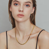 ciite' シーテ ネックレス 【 金属アレルギー対応 】 4mm スネークチェーンネックレス サージカルステンレス