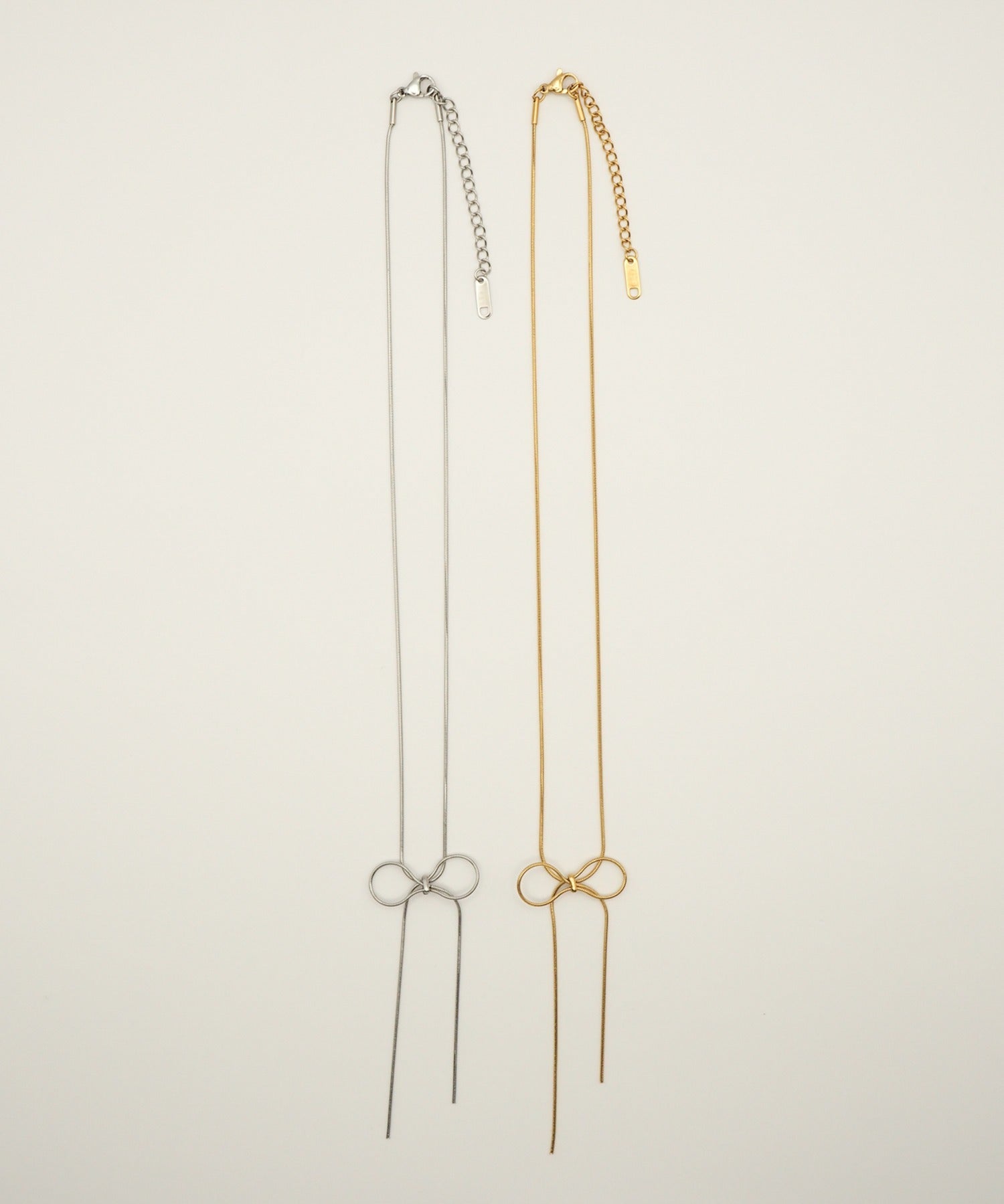 ciite' シーテ ネックレス 【 金属アレルギー対応 】 simple ribbon necklace / シンプル リボン ネックレス サージカルステンレス