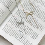 ciite' シーテ ネックレス 【 金属アレルギー対応 】 simple ribbon necklace / シンプル リボン ネックレス サージカルステンレス