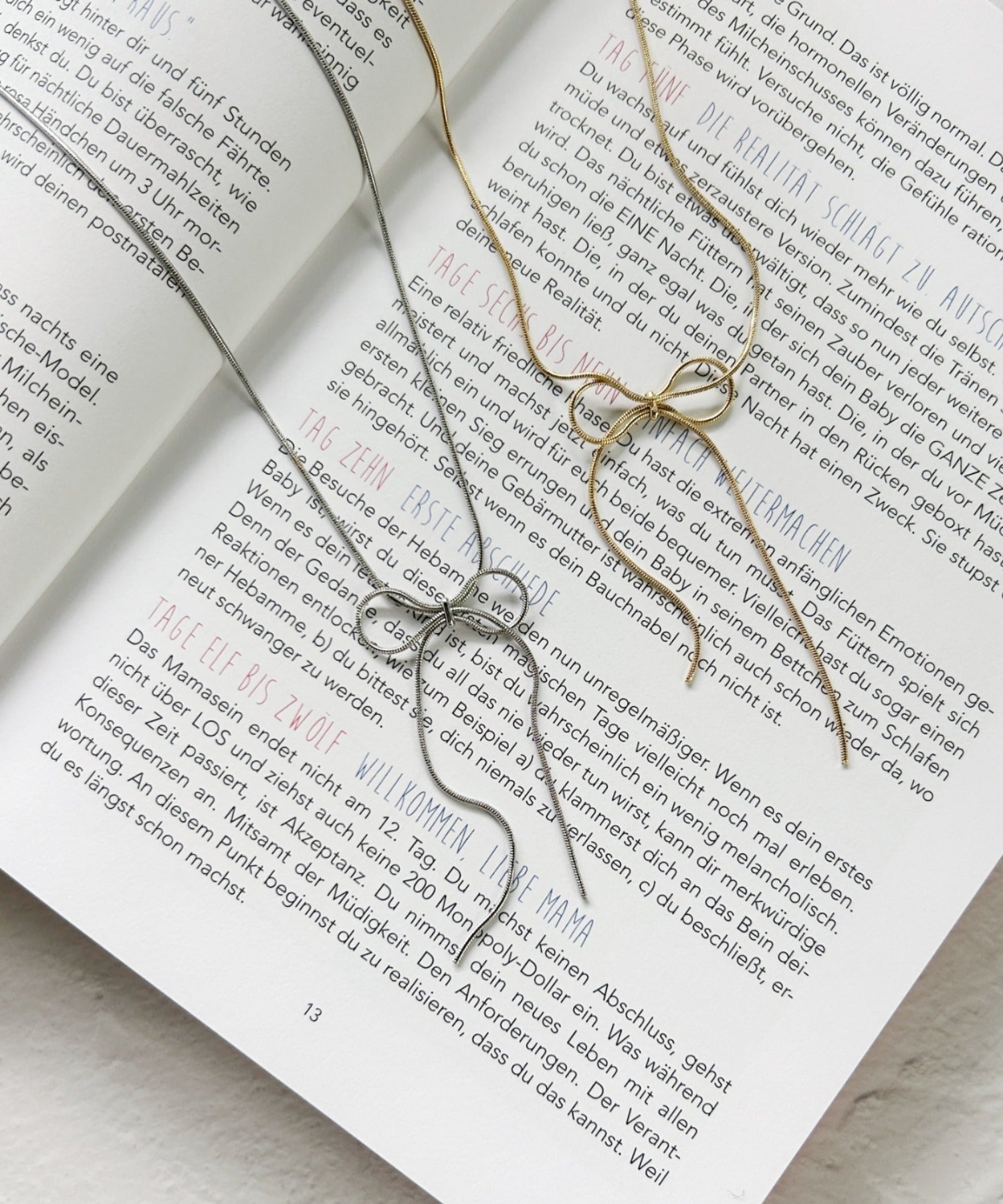 ciite' シーテ ネックレス 【 金属アレルギー対応 】 simple ribbon necklace / シンプル リボン ネックレス サージカルステンレス