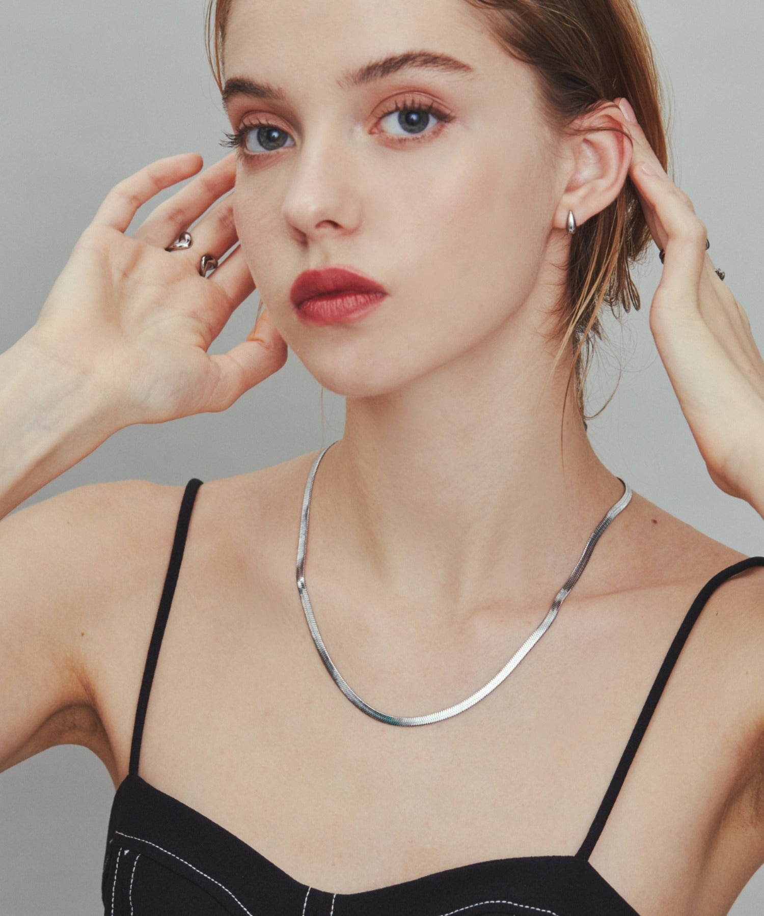 ciite' シーテ ネックレス 【 金属アレルギー対応 】 4mm スネークチェーンネックレス サージカルステンレス