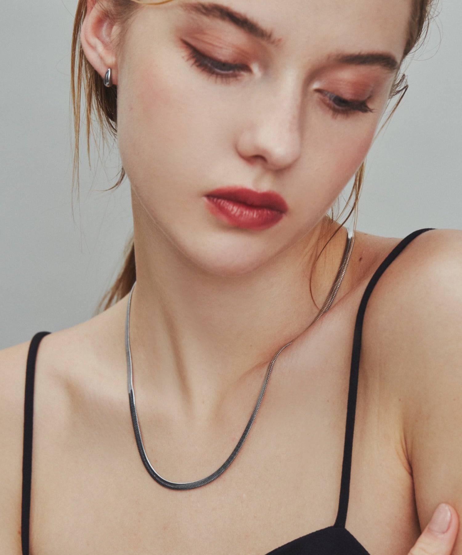 ciite' シーテ ネックレス 【 金属アレルギー対応 】 4mm スネークチェーンネックレス サージカルステンレス