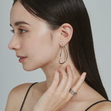 ciite' シーテ ピアス（両耳用） 大ぶり立体オーバルフープピアス (両耳用)