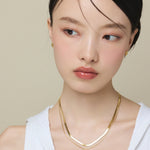 ciite' シーテ ネックレス 【 金属アレルギー対応 】 2連スネークチェーンネックレス サージカルステンレス