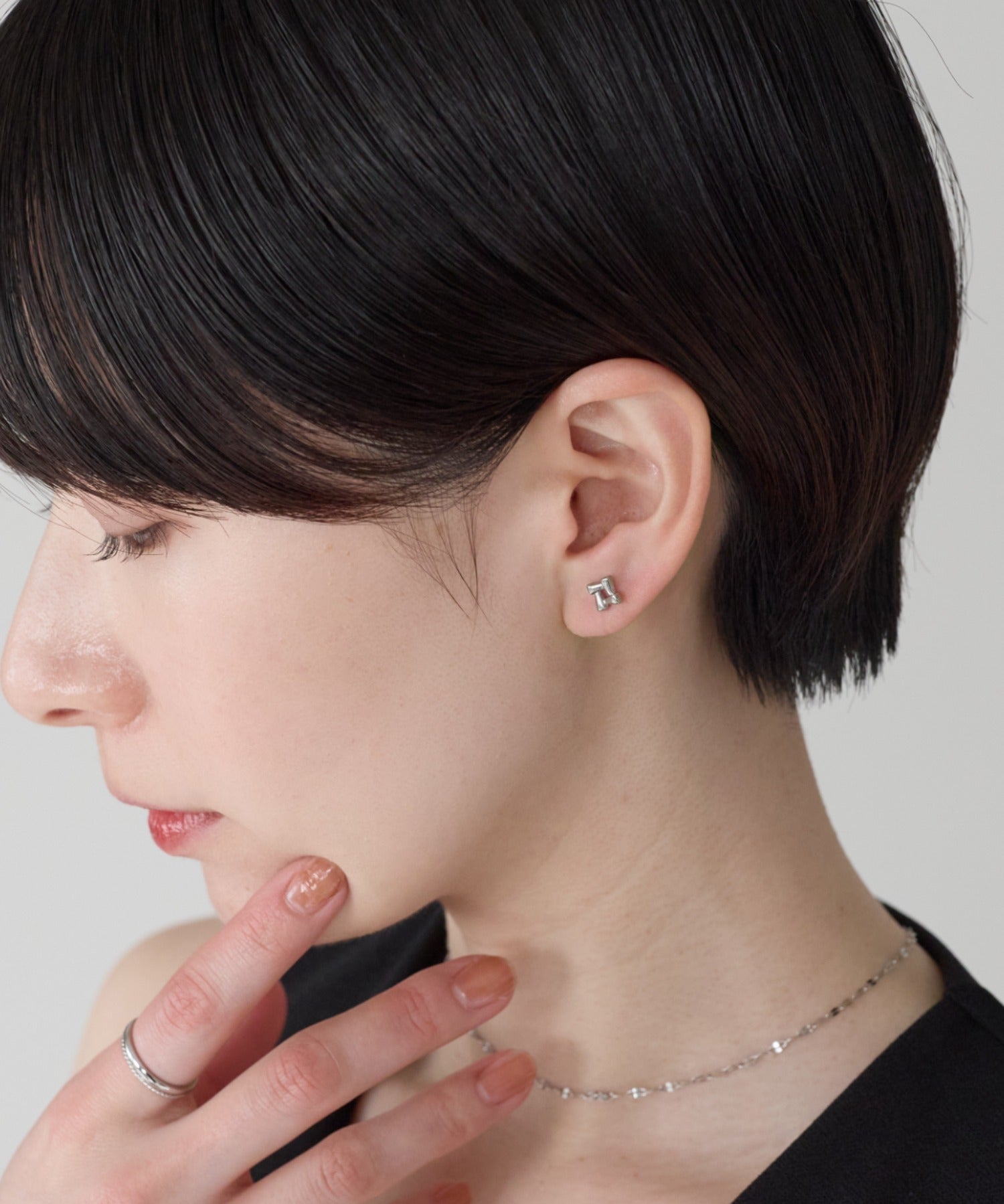 ciite' シーテ ピアス（両耳用） 【金属アレルギー対応】スクエアデザイン ピアス