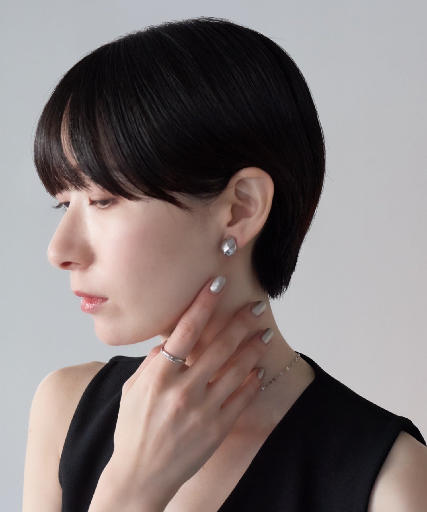 ciite' シーテ イヤリング シリコン付 デザインメタル イヤリング