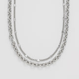 ciite' シーテ ネックレス 【 金属アレルギー対応 】 2連チェーンネックレス サージカルステンレス