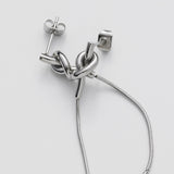 ciite' シーテ ピアス（両耳用） 【 金属アレルギー対応 】 ノットチェーンピアス サージカルステンレス (両耳用)