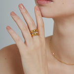 ciite' シーテ リング 【 金属アレルギー対応 】 ニュアンスダブルライン リング サージカルステンレス