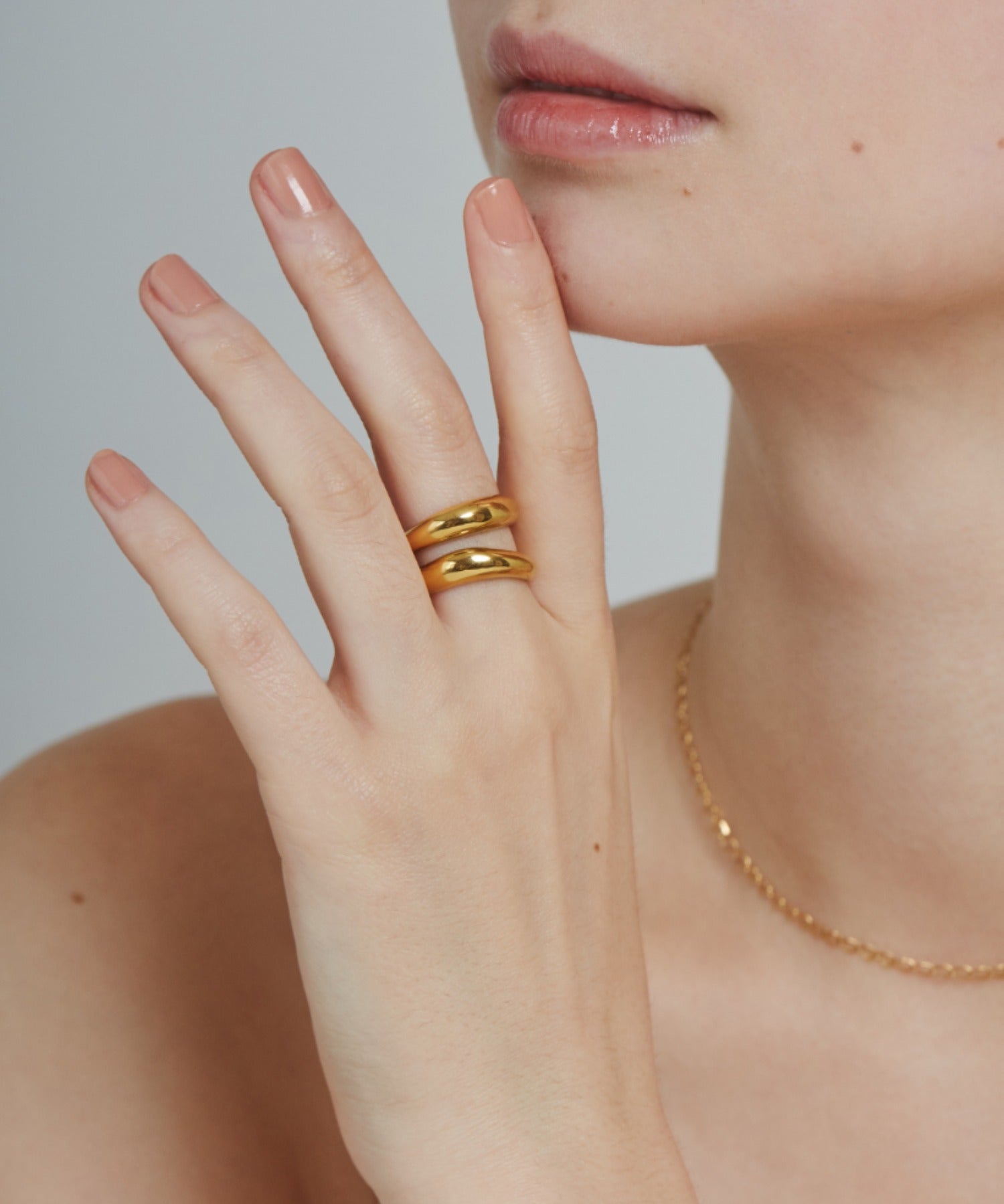 ciite' シーテ リング 【 金属アレルギー対応 】 ニュアンスダブルライン リング サージカルステンレス