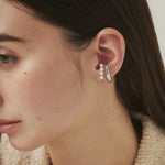 ciite' シーテ イヤーカフ 【 金属アレルギー対応 】ミニパールイヤーカフ サージカルステンレス