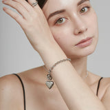 ciite' シーテ ブレスレット 【 金属アレルギー対応 】 ハートペンダント ブレスレット サージカルステンレス