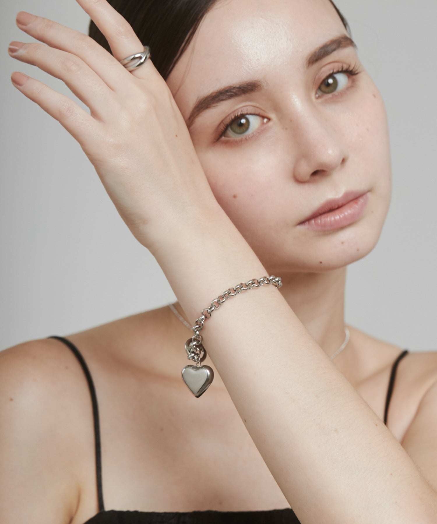 ciite' シーテ ブレスレット 【 金属アレルギー対応 】 ハートペンダント ブレスレット サージカルステンレス