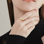 ciite' シーテ リング 【 金属アレルギー対応 】 パールモチーフリング サージカルステンレス