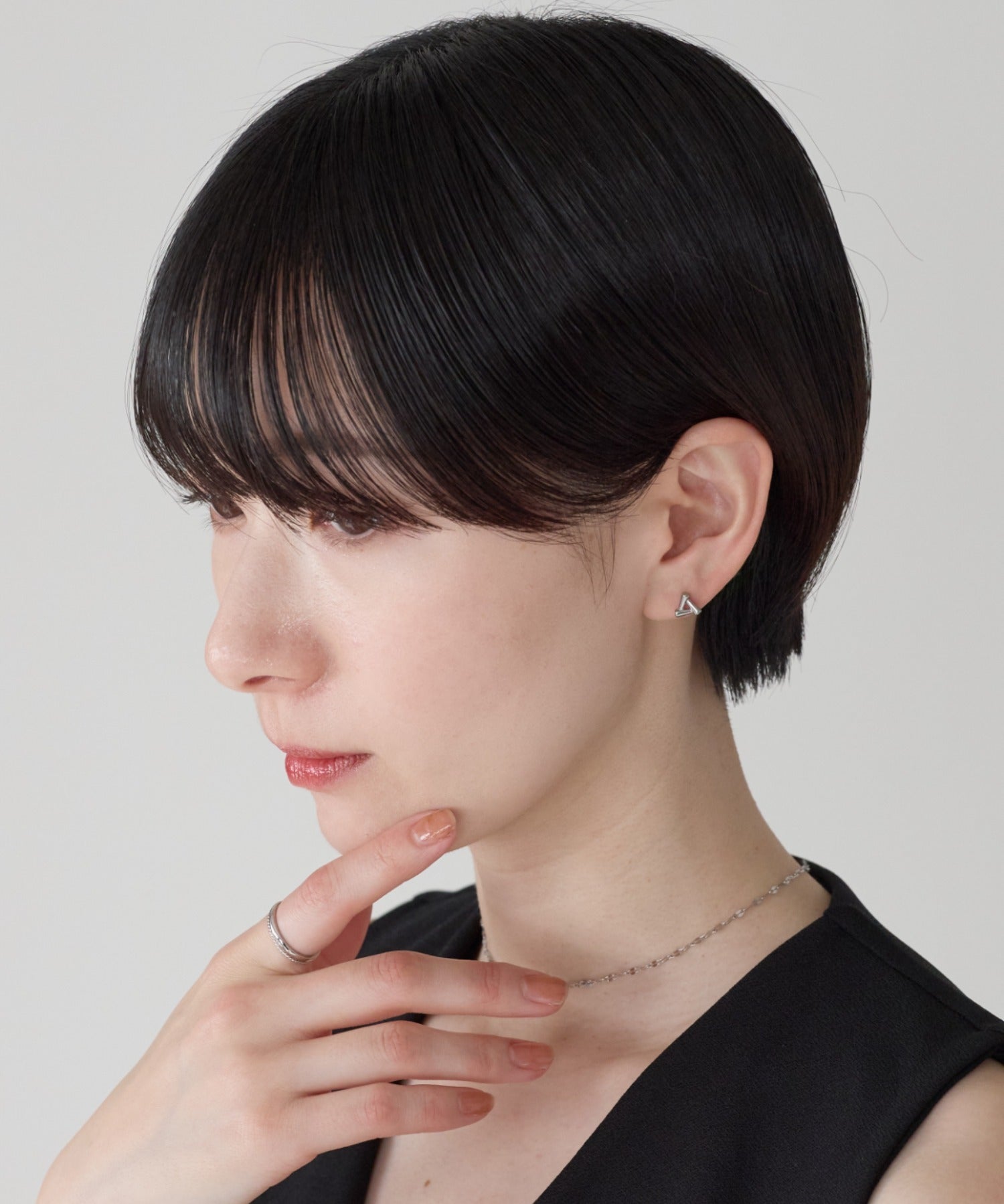 ciite' シーテ ピアス（両耳用） 【金属アレルギー対応】トライアングルピアス