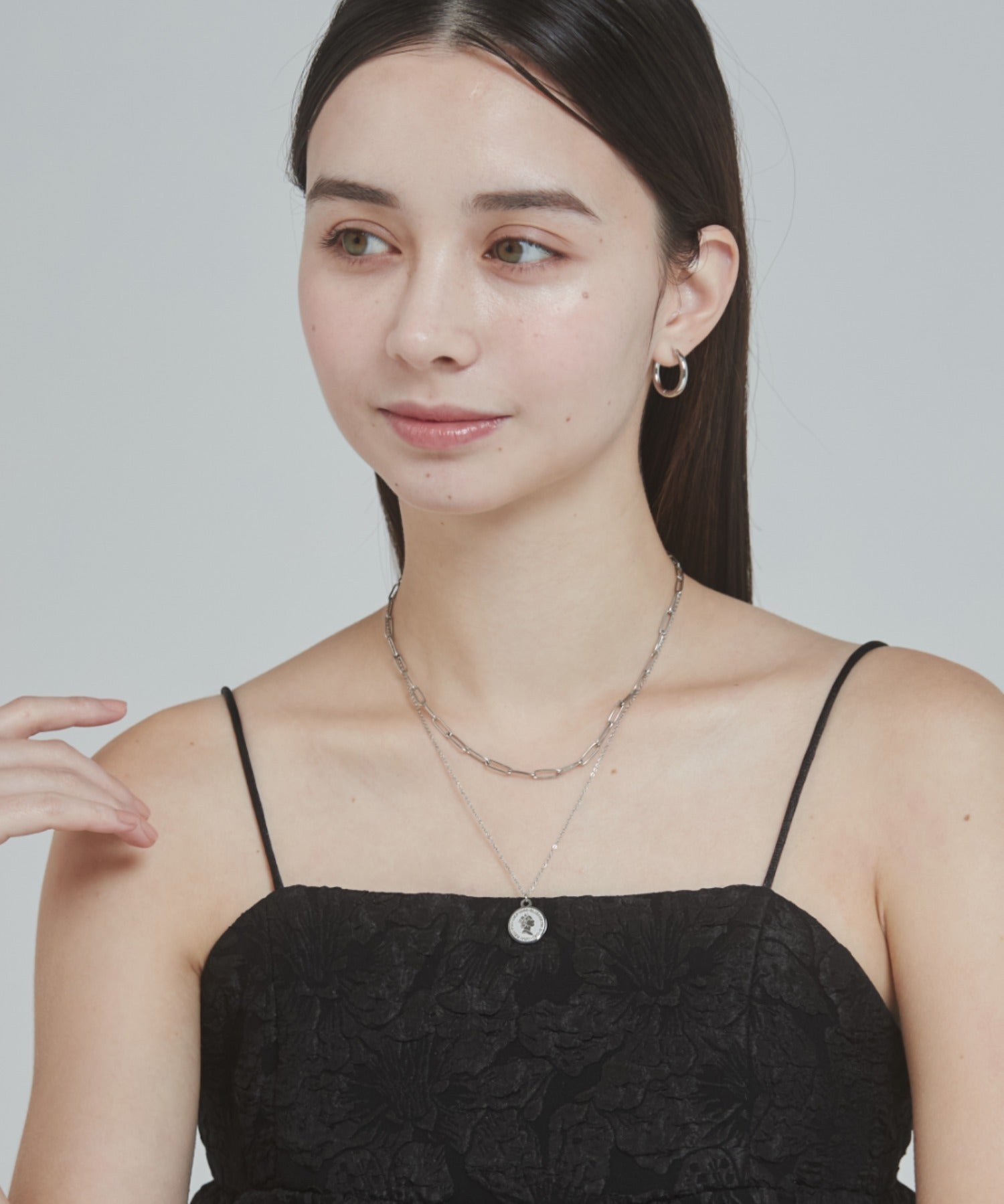 ciite' シーテ ネックレス 【 金属アレルギー対応 】 2連 エリザベス コインネックレス サージカルステンレス