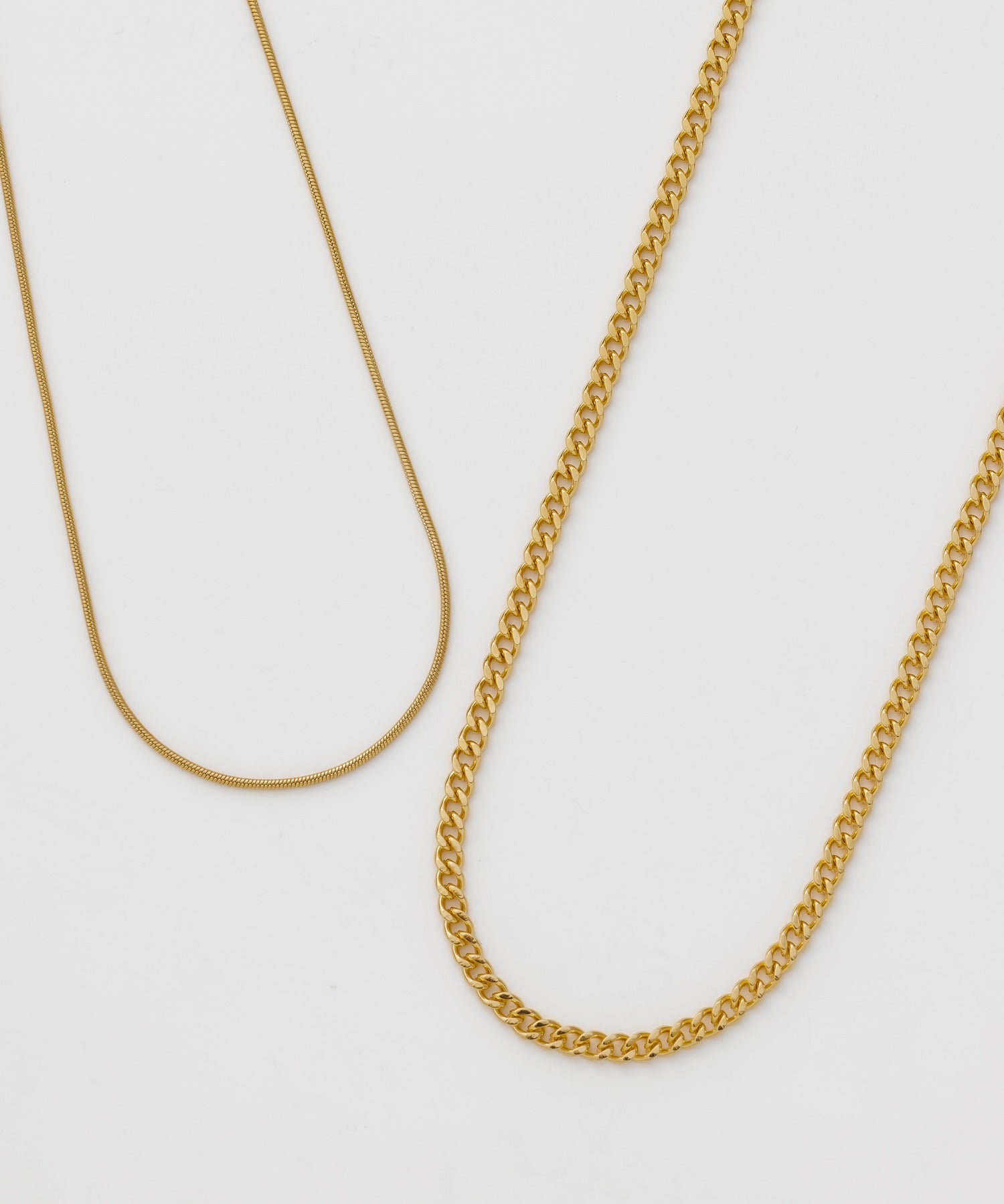 ciite' シーテ ネックレス 【 金属アレルギー対応 】 チェーンネックレス 2セット サージカルステンレス （38～43cm, 40～45cm）