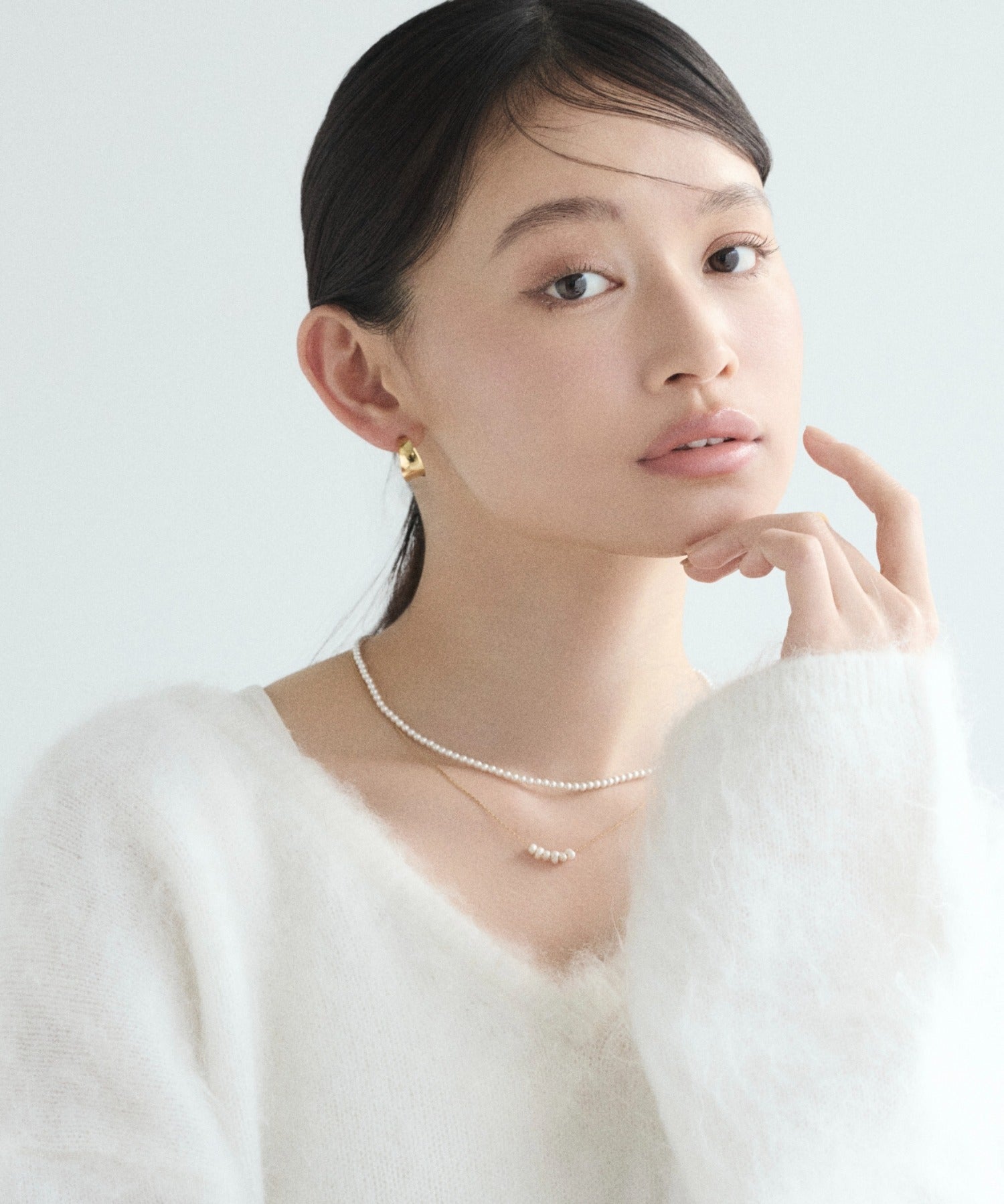 ciite' シーテ ネックレス 【 金属アレルギー対応 】 シンプルパールネックレス サージカルステンレス