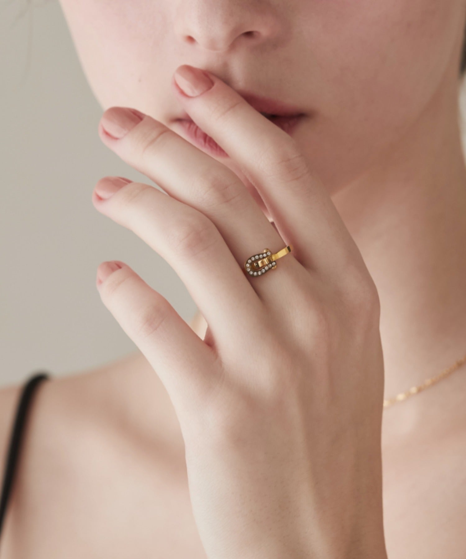 ciite' シーテ リング 【 金属アレルギー対応 】 ホースシュービジュー リング サージカルステンレス