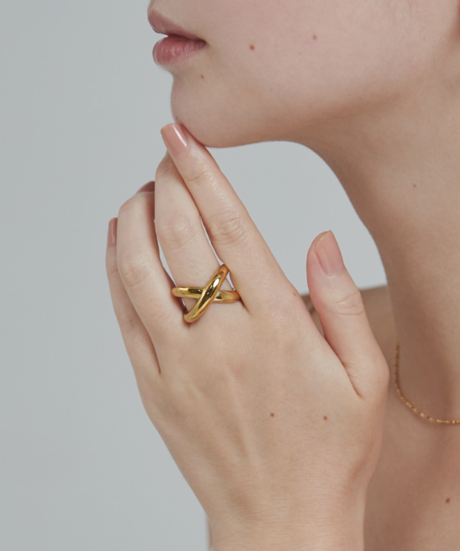 ciite' シーテ リング 【 金属アレルギー対応 】 ビッグクロスリング サージカルステンレス