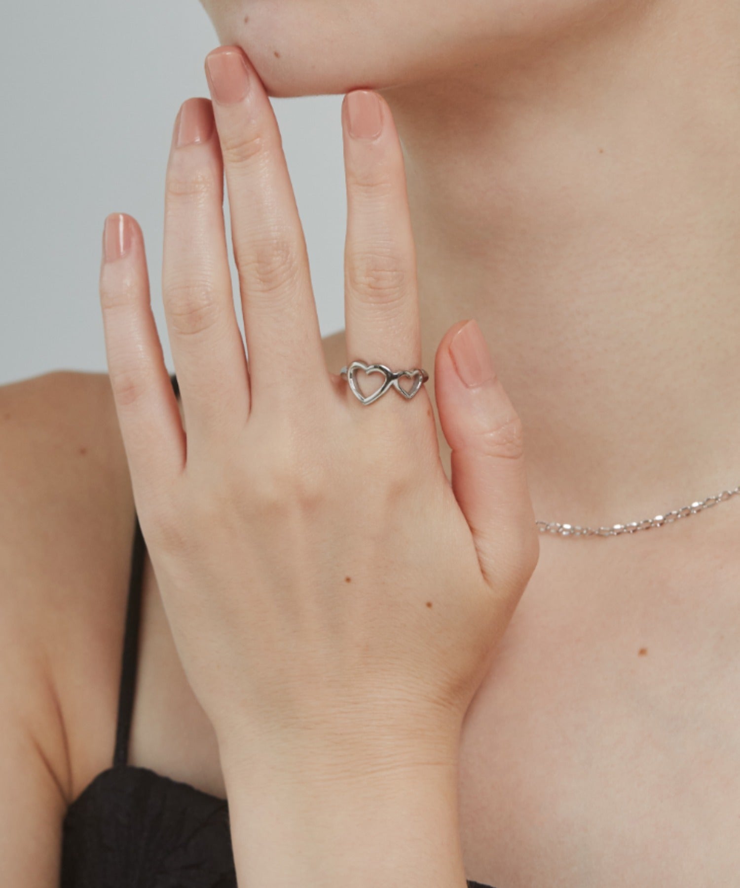 ciite' シーテ リング 【 金属アレルギー対応 】 ダブルハートリング サージカルステンレス