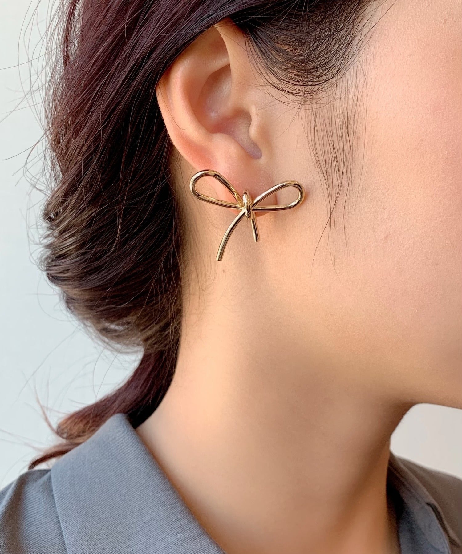 ciite' シーテ ピアス（両耳用） リボンピアス (両耳用)