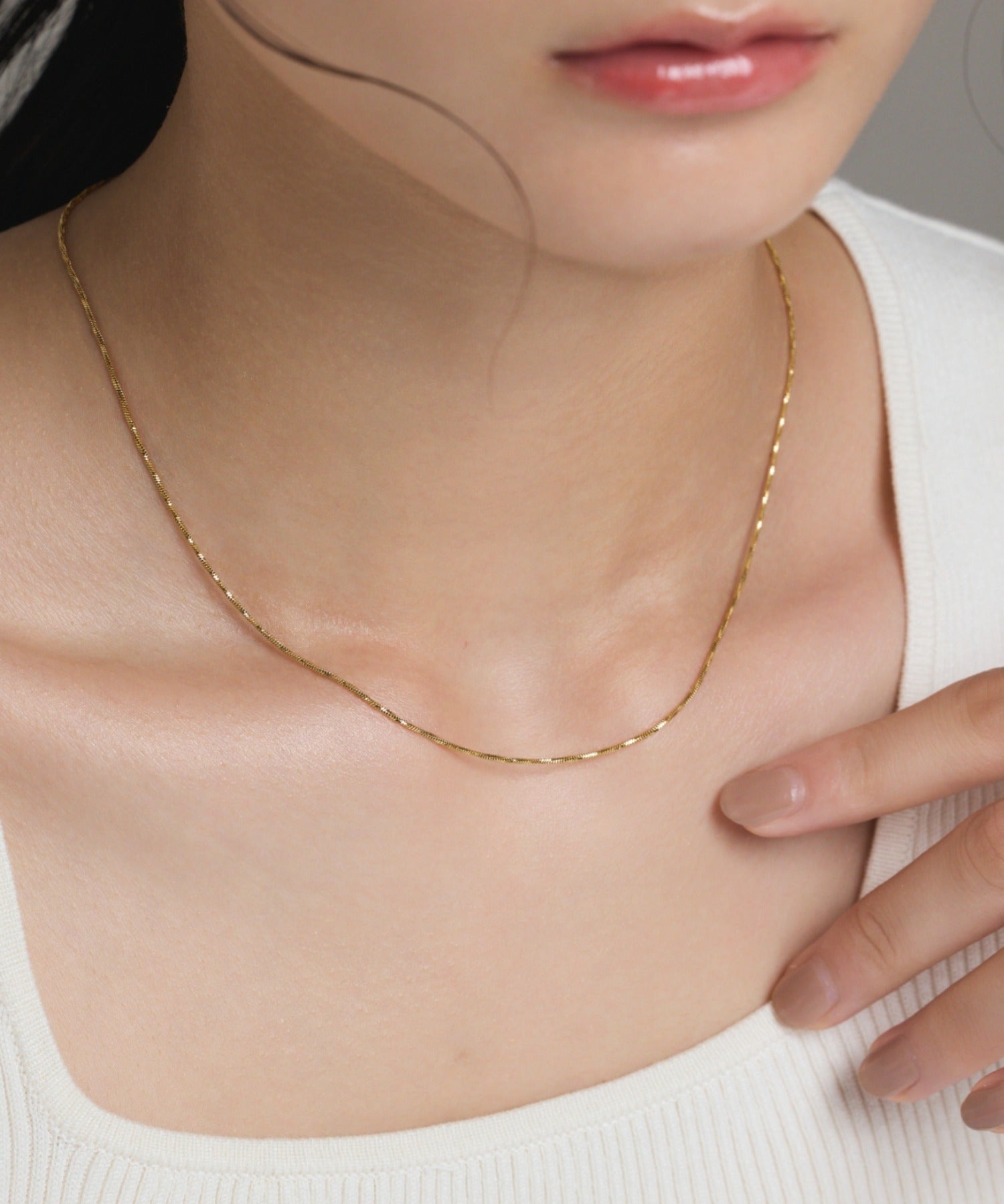 ciite' シーテ ネックレス 【 金属アレルギー対応 】 ツイストチェーンネックレス サージカルステンレス