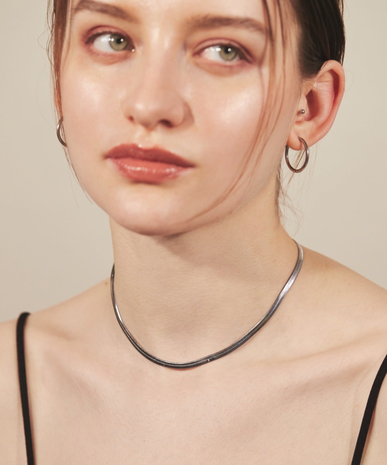 ciite' シーテ ネックレス 【 金属アレルギー対応 】 4mm スネークチェーンネックレス サージカルステンレス