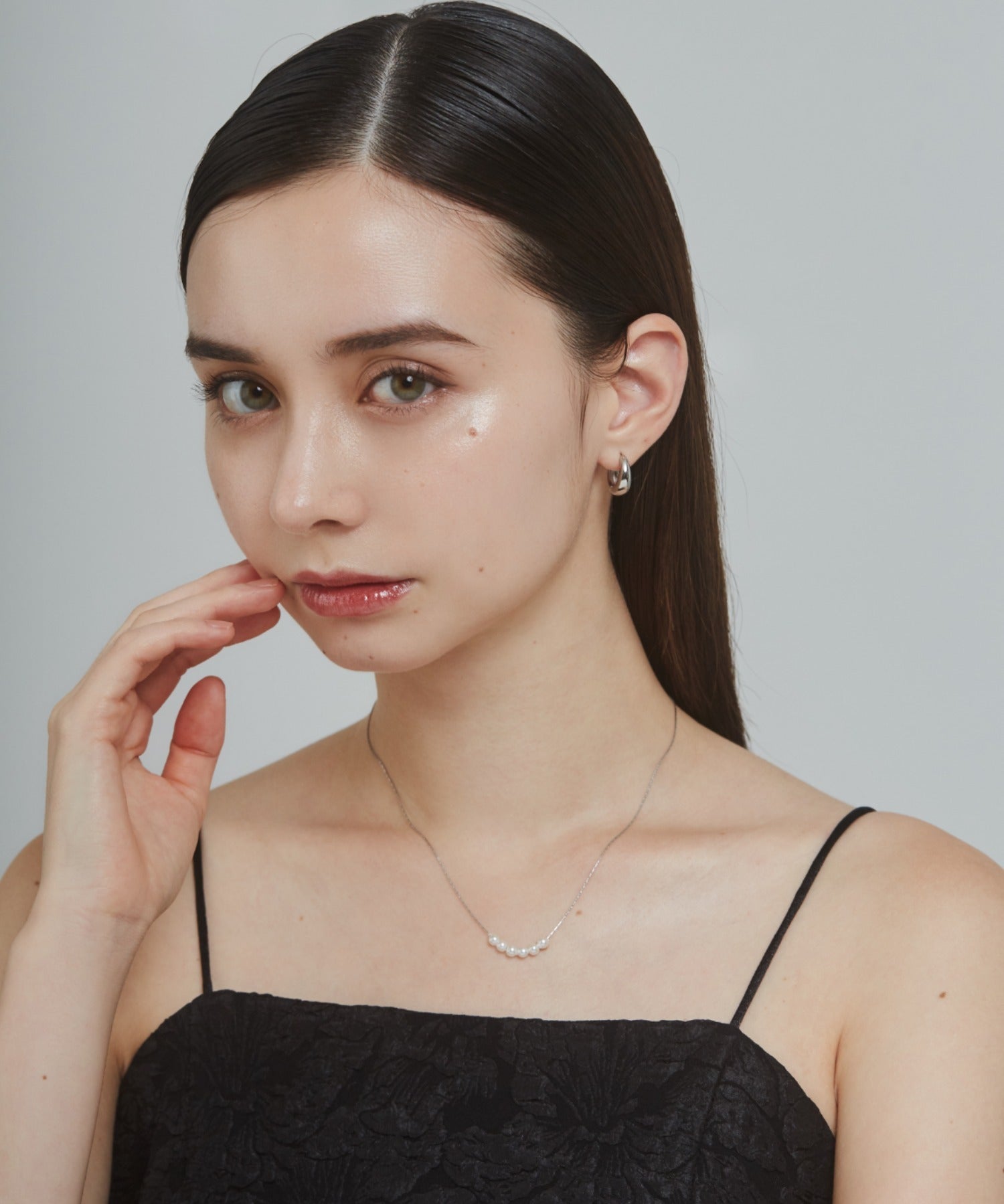 ciite' シーテ ネックレス 【 金属アレルギー対応 】 6連ミニパールネックレス サージカルステンレス