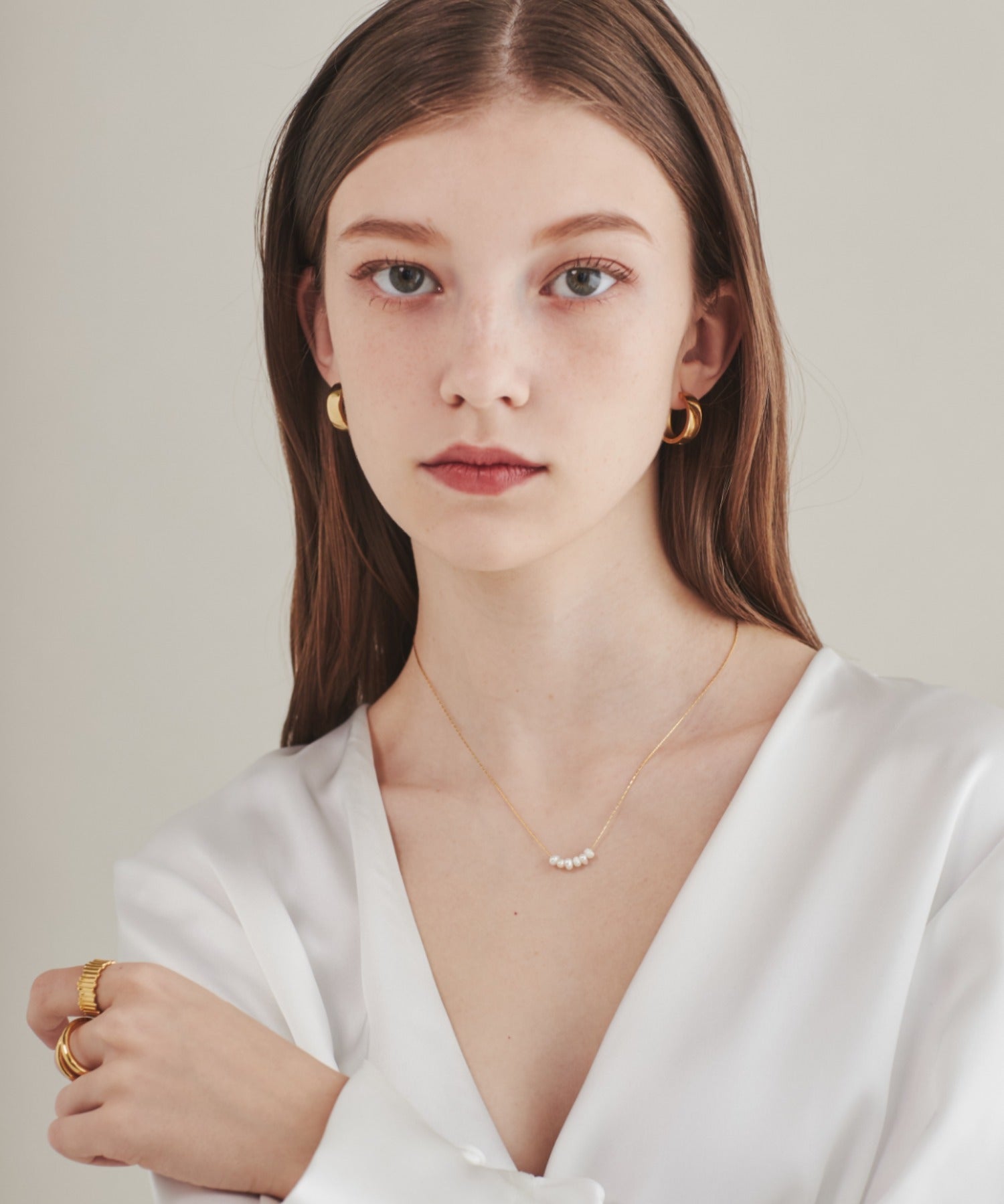 ciite' シーテ ネックレス 【 金属アレルギー対応 】 小ぶり淡水パールネックレス サージカルステンレス