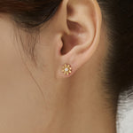 ciite' シーテ ピアス（両耳用） 【 金属アレルギー対応 】 ミニフラワー パールピアス サージカルステンレス（両耳用）