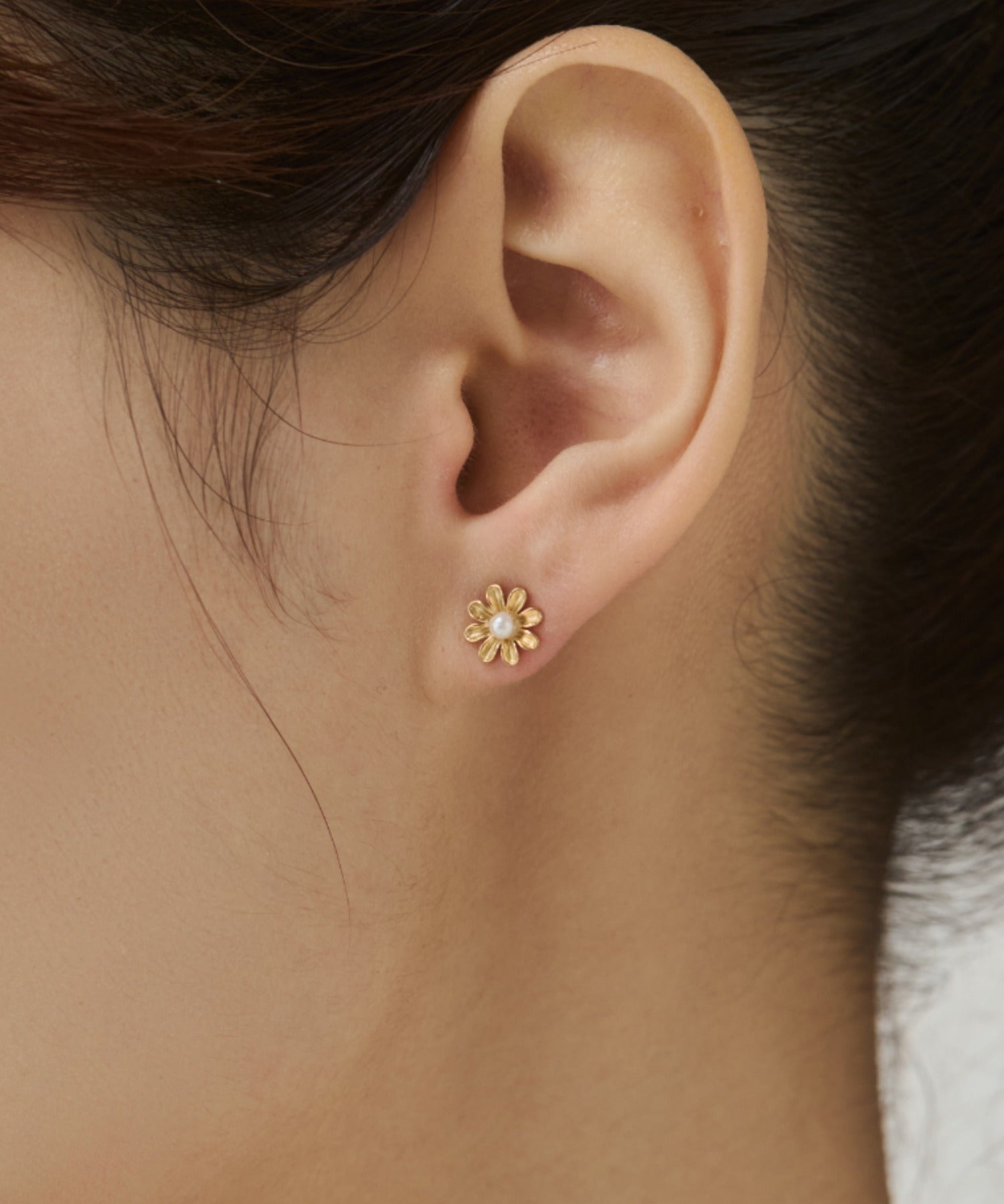 ciite' シーテ ピアス（両耳用） 【 金属アレルギー対応 】 ミニフラワー パールピアス サージカルステンレス（両耳用）
